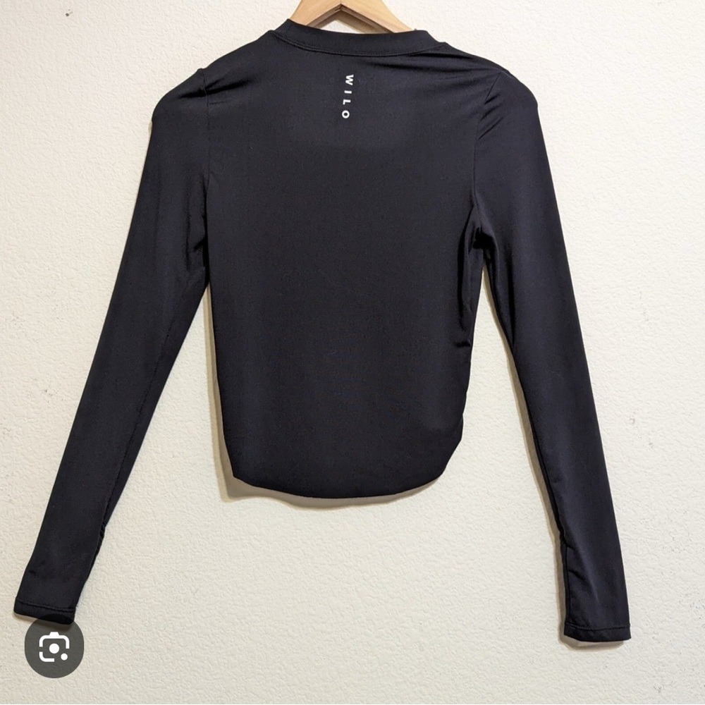 Wilo Black Long Sleeve Top Women's Size Large T-14 - Picture 3 of 5